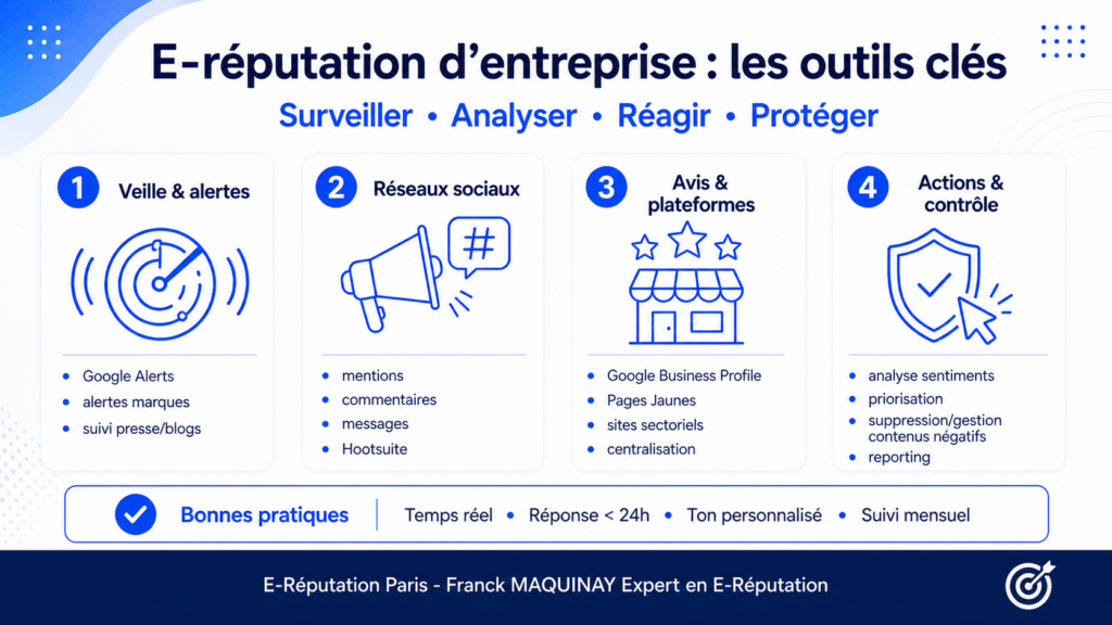 e-réputation d'entreprise outils clés